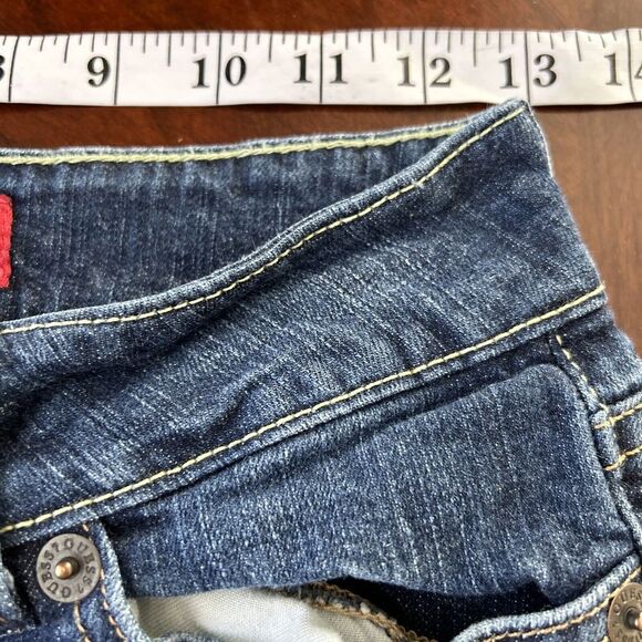 GUESS Jeans Vintage Low Rise Crop Capri Cuffed Jeans Y2K Sz 26 Stretch - Picture 5 of 8
